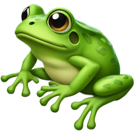 Frog on a log emoji