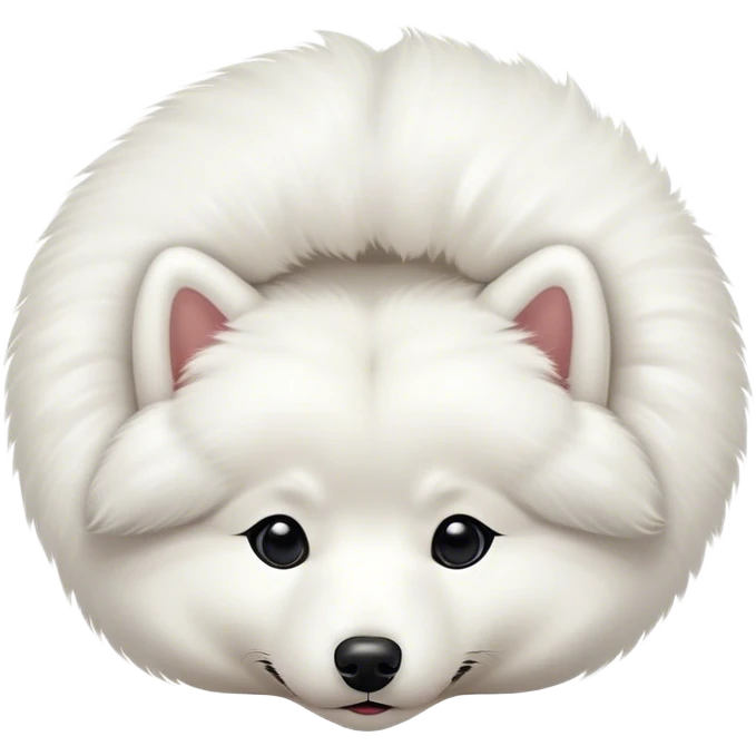 
Samoyed lies upside down emoji