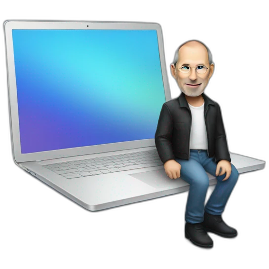 stevejobs on a laptop emoji