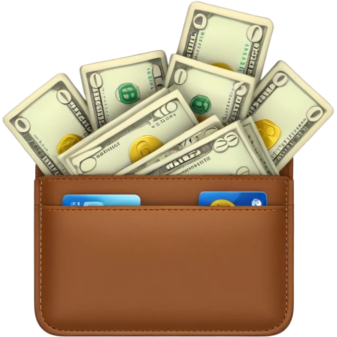 Aviator money emoji, wallet full of cash, casino vibe, premium 3D emoji style, clean, no background
 emoji