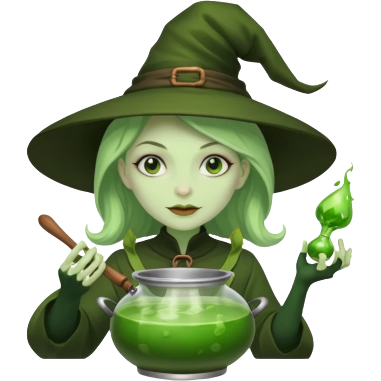 green witch cooking potion emoji