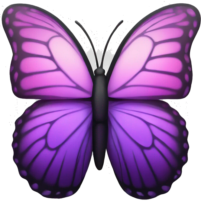 Black and Purple Gradient Butterfly emoji