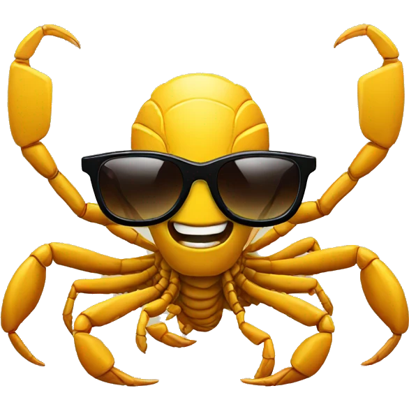 Scorpion with sunglasses emoji