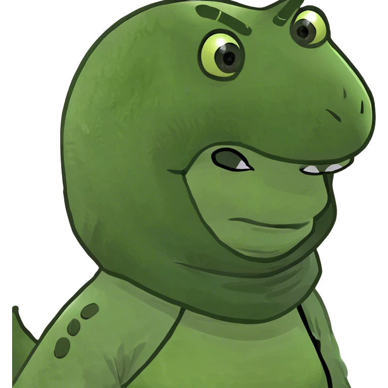 a hijabi girl as a dinosaur emoji