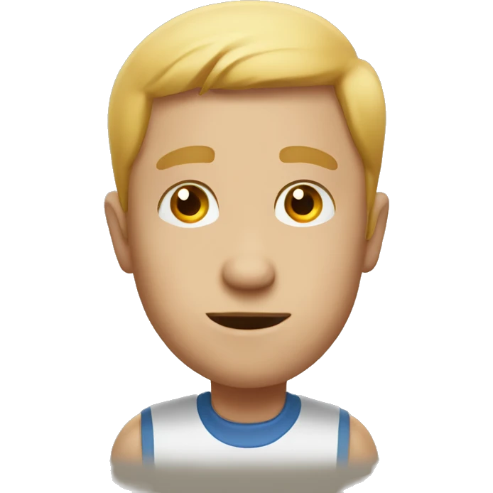 Man watches preschool emoji