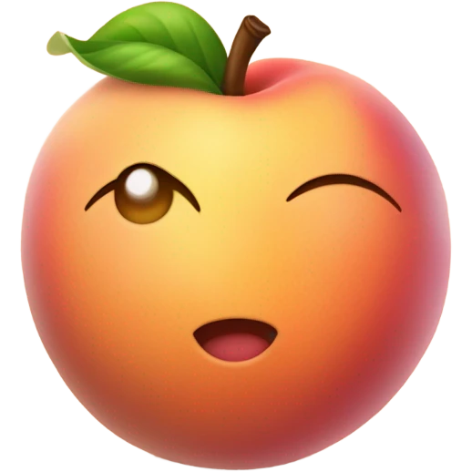 do a handsome peach emoji
