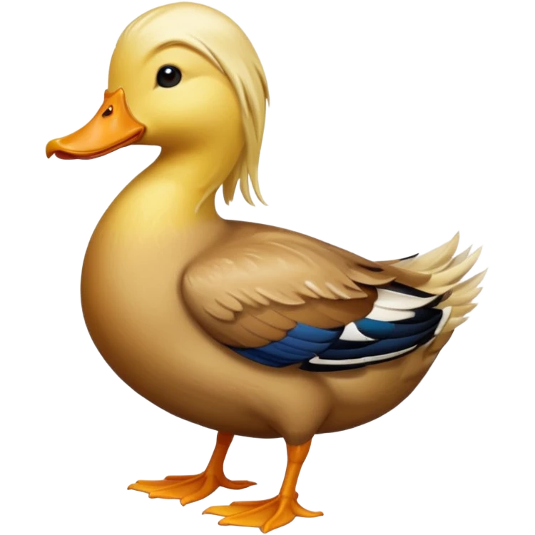 duck with long blonde hair emoji