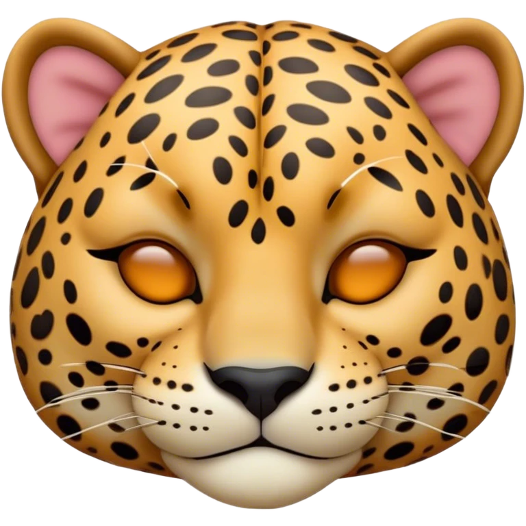 Meme-Worthy cute Sleeping Jaguar Portrait Emoji, Head resting peacefully with a contented smile, showcasing a luxuriously patterned Fur and eyes gently closed in serene slumber, Simplified yet hilariously adorable features, highly detailed, glowing with a soft, drowsy wild light, high shine, relaxed and utterly lovable, stylized with an air of playful laziness, bright and heartwarming, soft glowing outline, capturing the essence of a sleeping jaguar that feels destined to become the next viral sensation of adorable rest! emoji