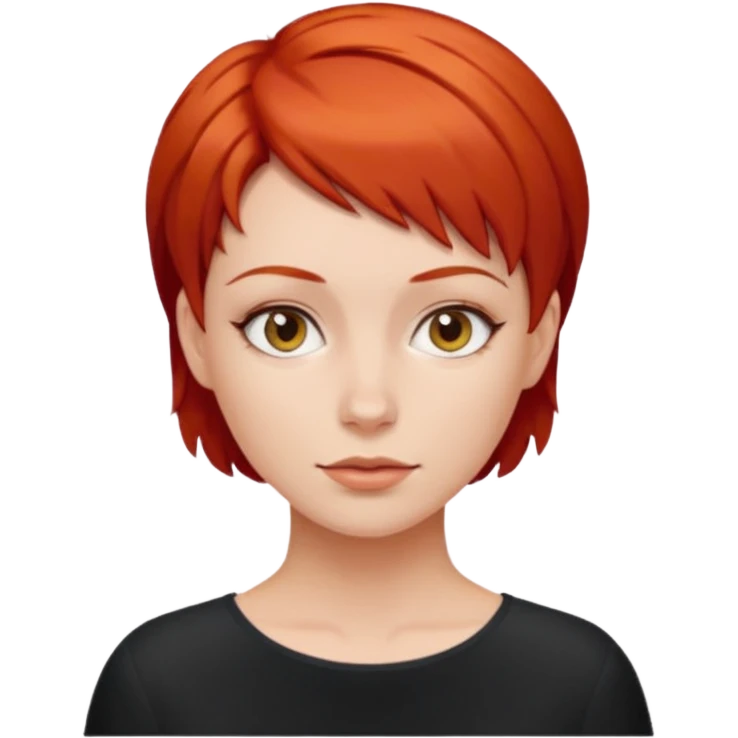 women with very short red hair emoji