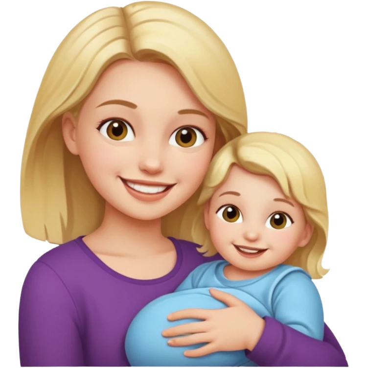 One girl with a baby emoji