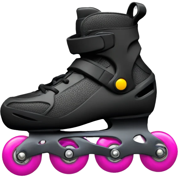 a black rollerblade inline skate emoji