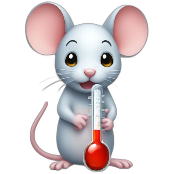 mouse with thermometer emoji