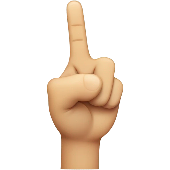 Middle finger with happy face emoji