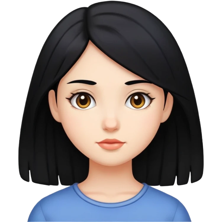 ragazza capelli neri emoji