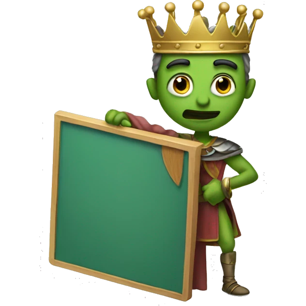 greak king holding a board emoji