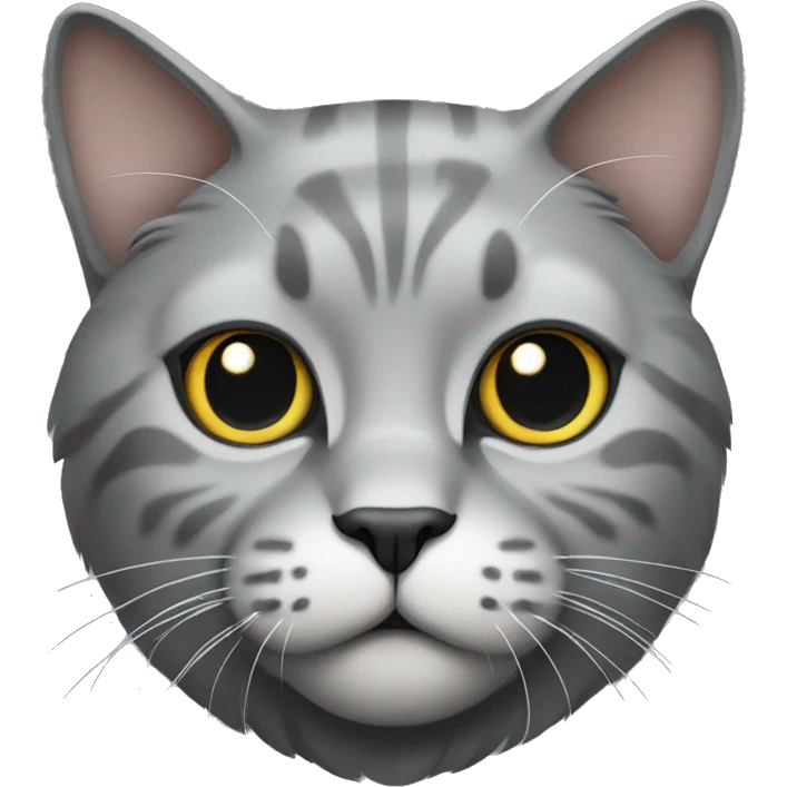 big scottish cat gray emoji