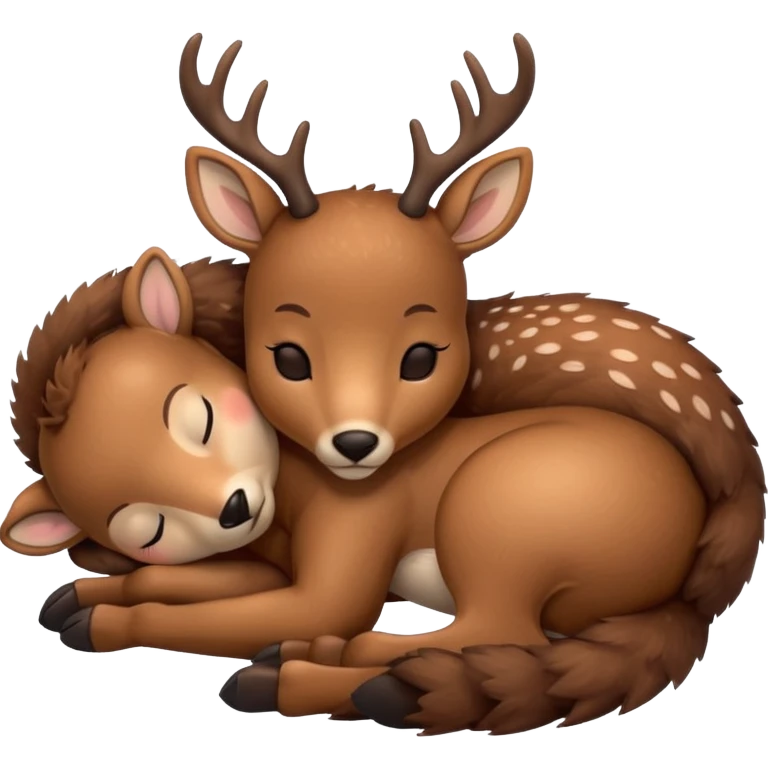 Cute deer sleeping emoji