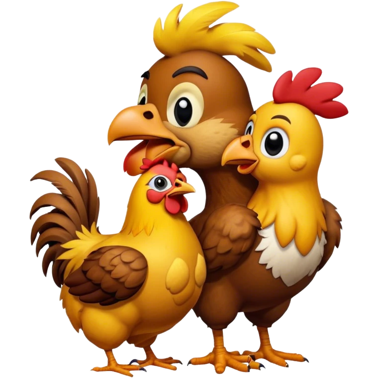 Freddy fazbear kissing Chica the chicken emoji
