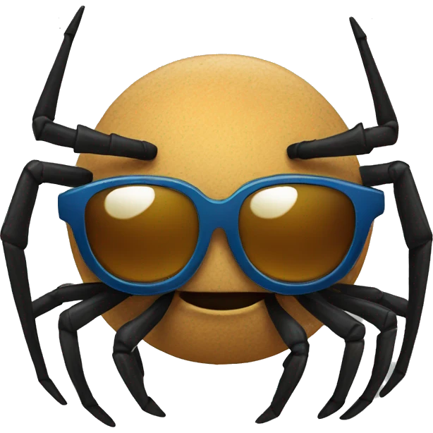 Spider with sunglasses emoji