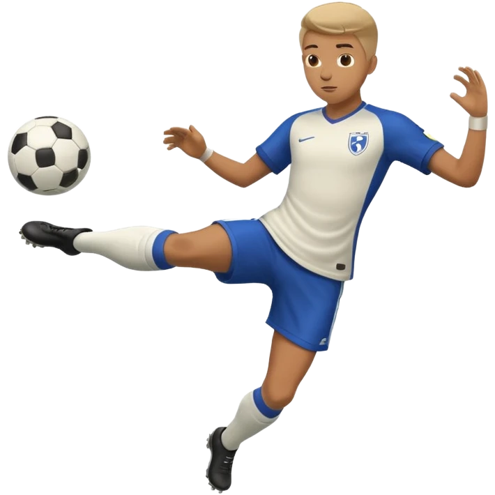 soccer player kicking a ball emoji