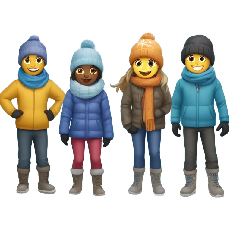 Playing football in the snow emoji