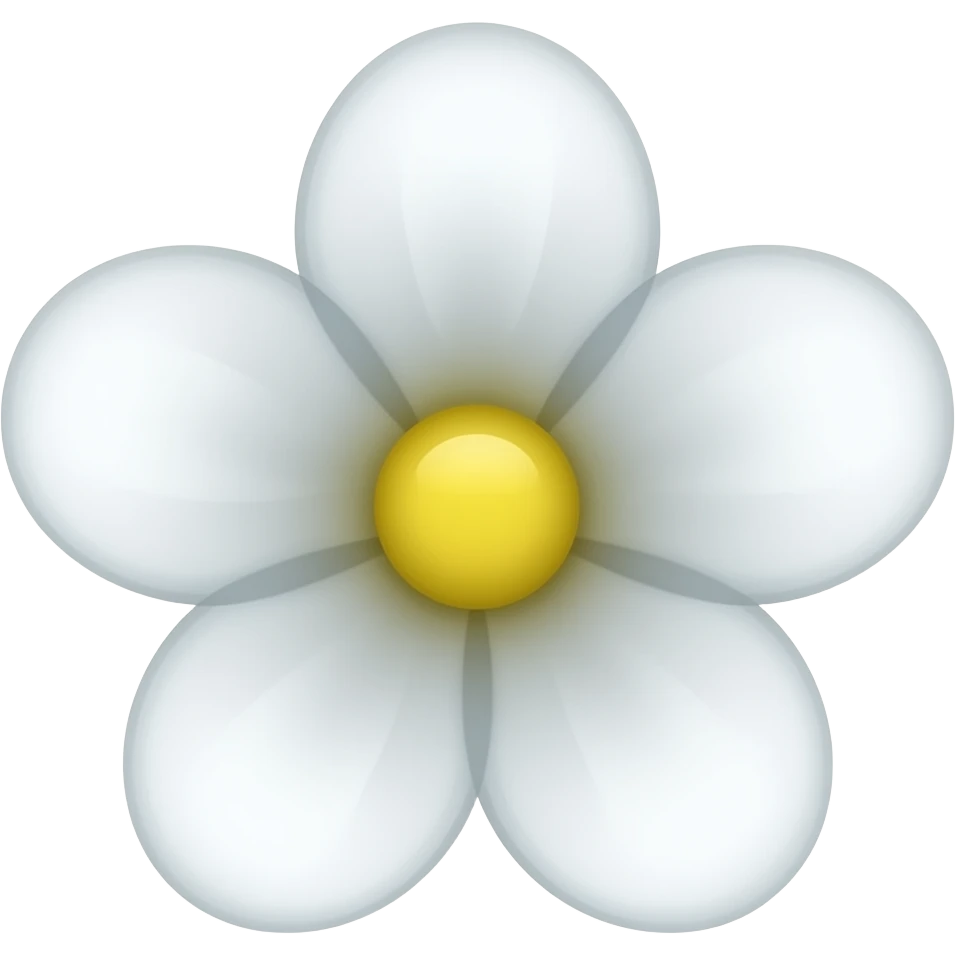 white flower no leafs emoji