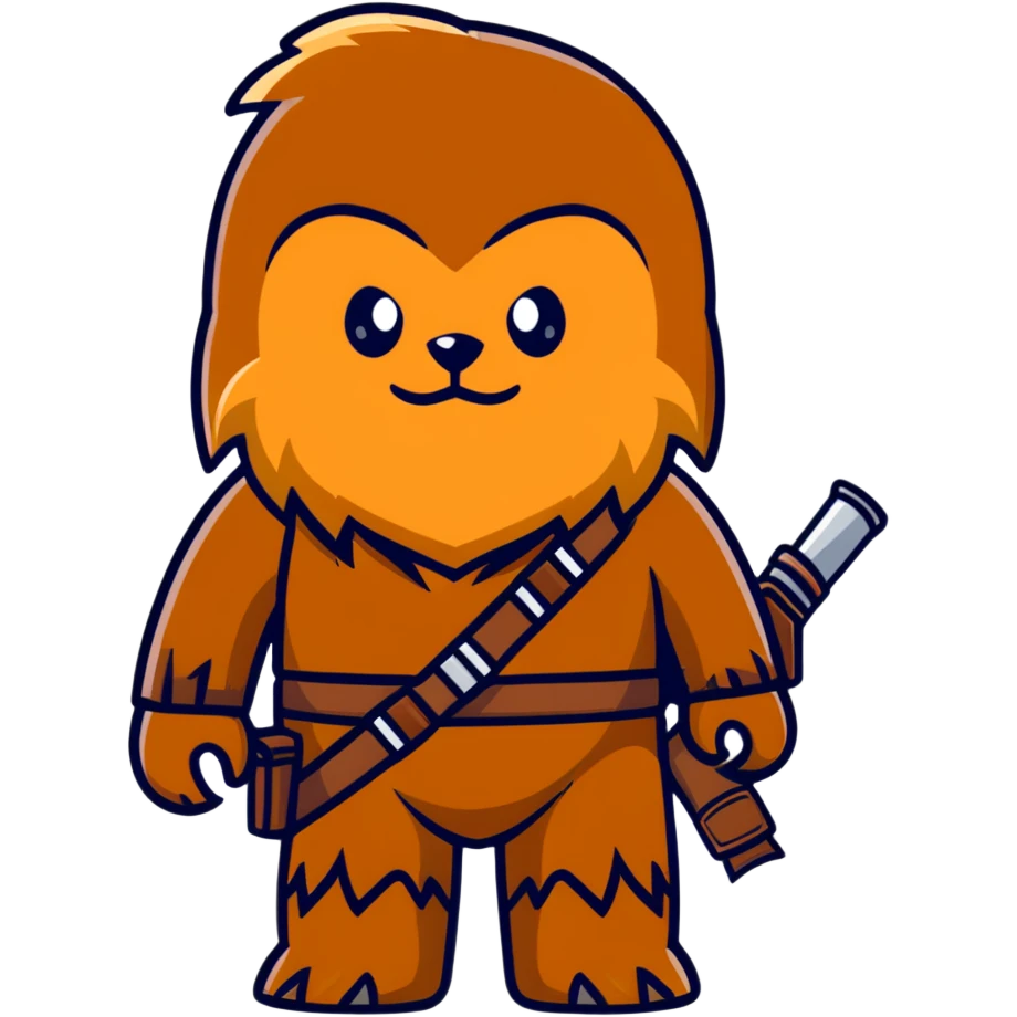 Chewbacca wookiee character with brown fur and bandolier emoji