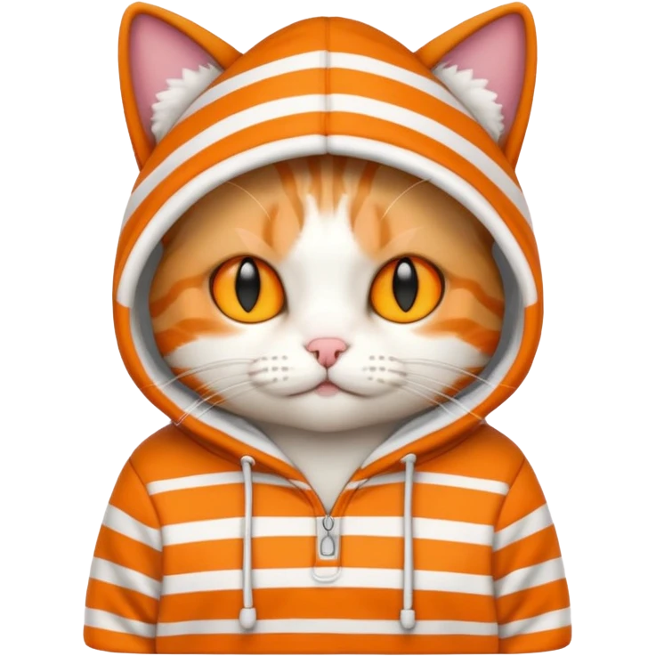 Cat wearing hoodie emoji