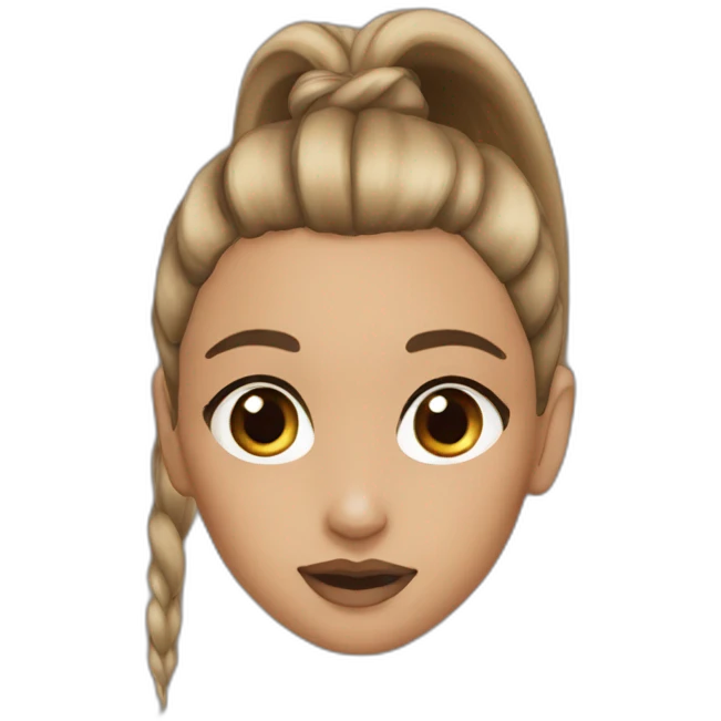 Ariana grande with a ponytail emoji