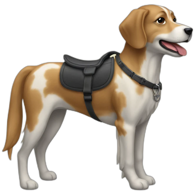 Chien sur un cheval emoji