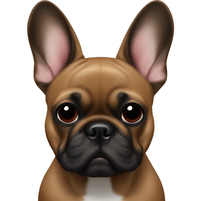 Red fawn black mask French bulldog emoji