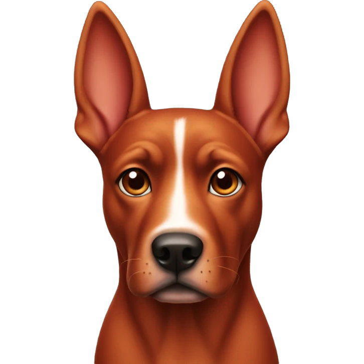solid red dog with pointed ears emoji