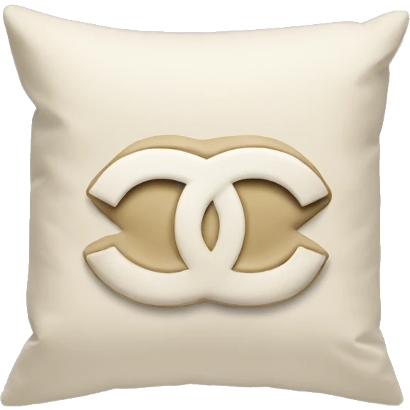 Chanel pillow beige emoji