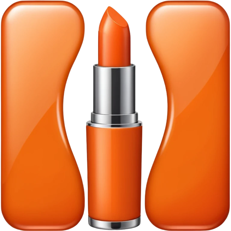 Orange-colored tube-shaped cosmetic emoji