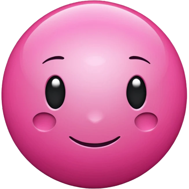 bright pink shiny spherical bead emoji