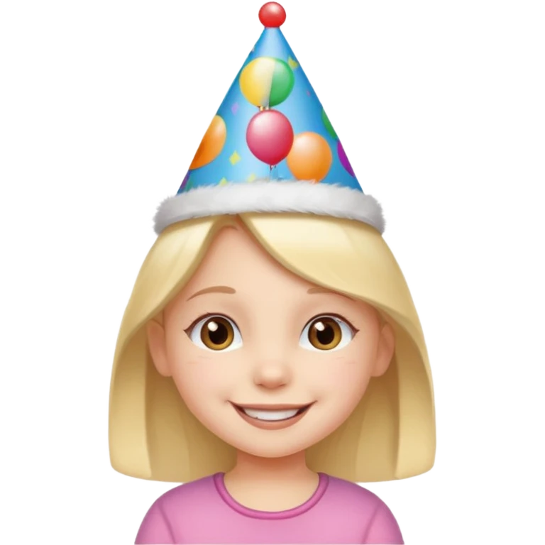 a little girl with birthday hat















 emoji