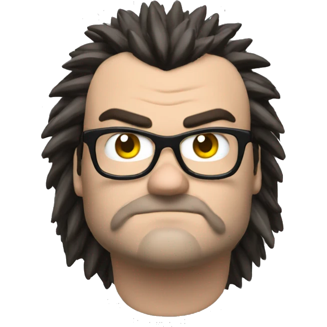 Jack Black combined with sonc the hedgehog emoji