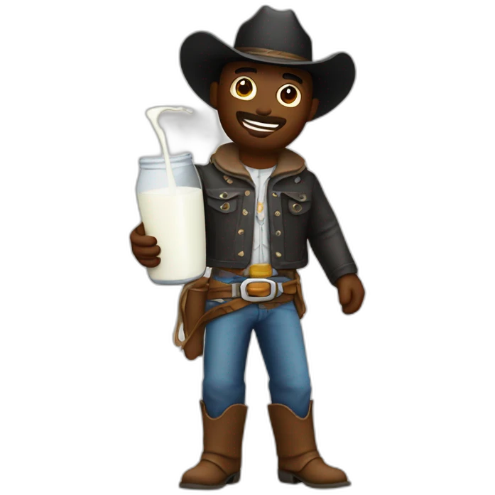 cowboy with milk emoji