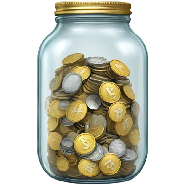 a jar full of money emoji