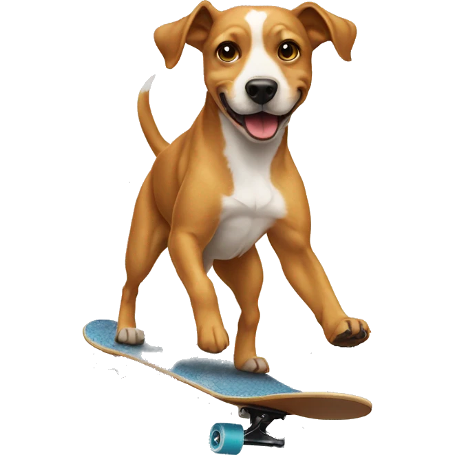 Dog riding a skateboard  emoji