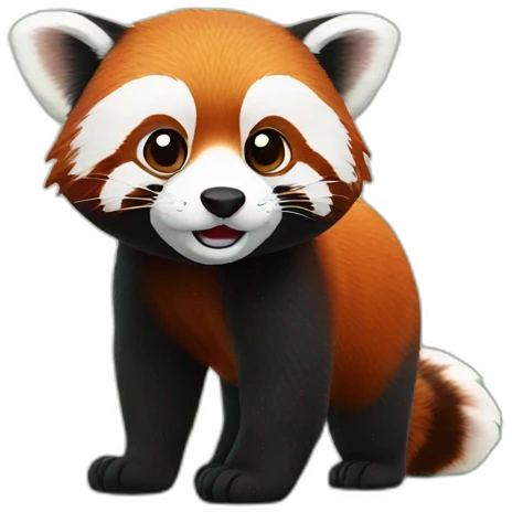 Red panda standing emoji