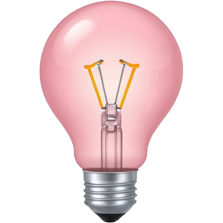 light pink light bulb apple emoji style variation 3 emoji