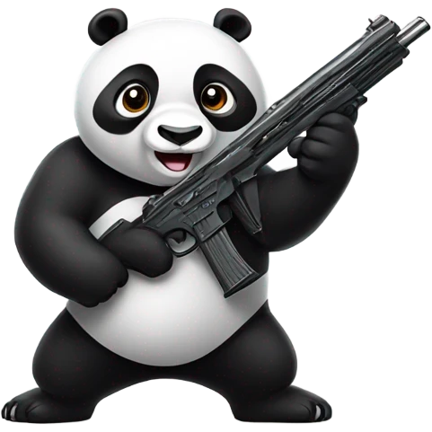 Panda with guns emoji