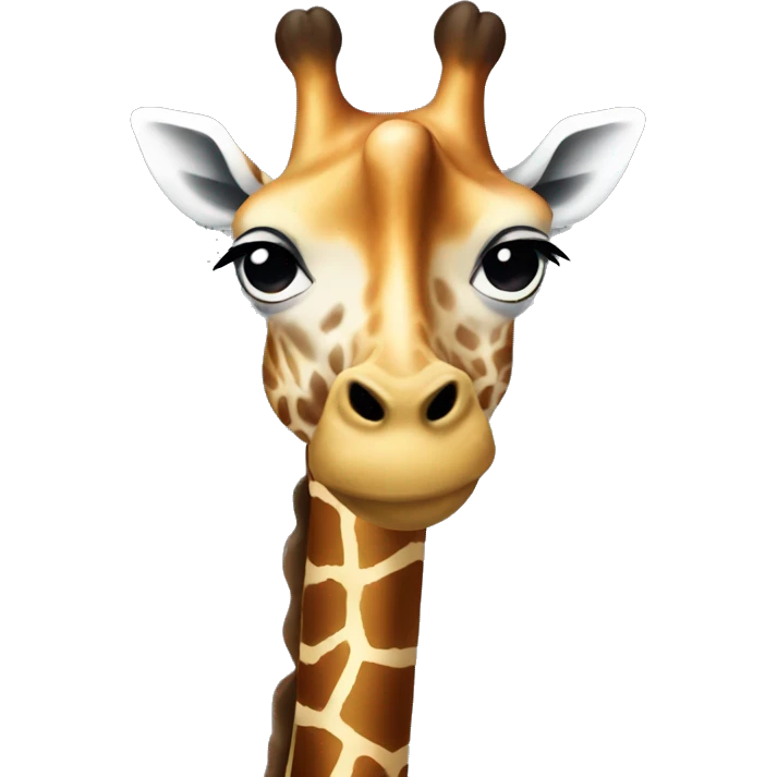Giraffe with short neck emoji
