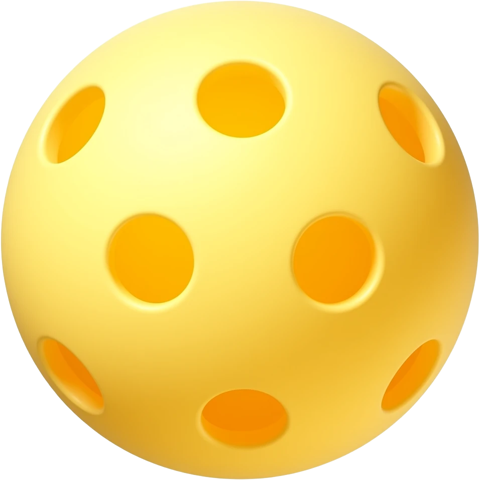 Yellow pickleball emoji