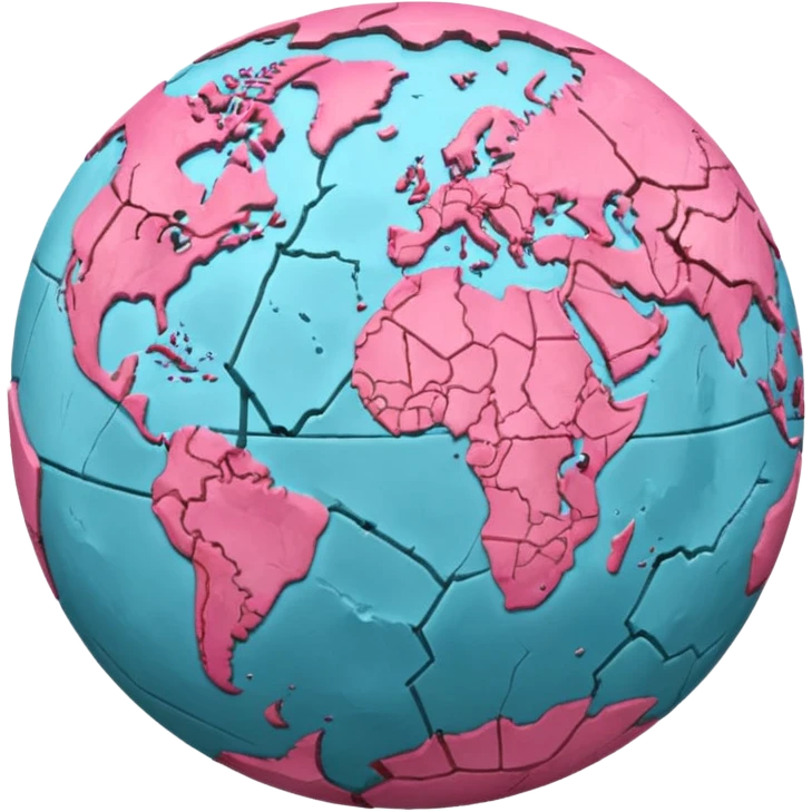 Pink earth  emoji