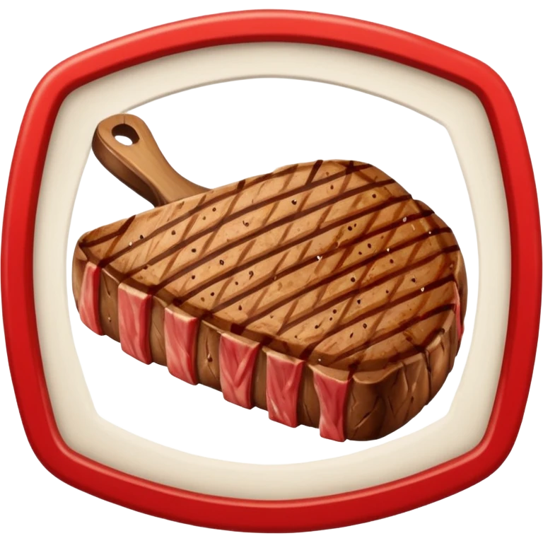 Retro Restaurant Sign steak emoji