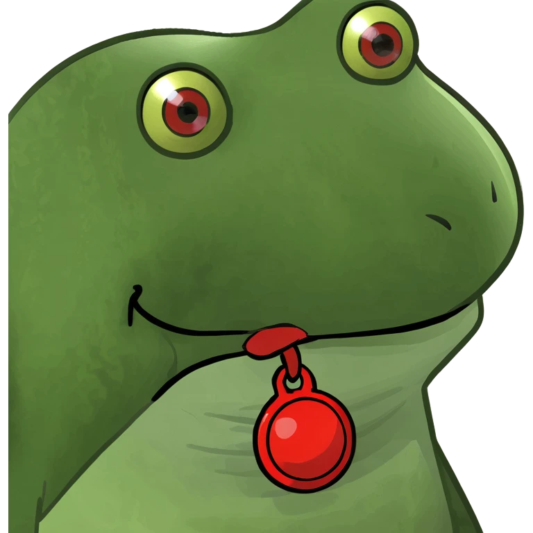 Doraemon character, blue robotic cat with a red nose and bell, bufo frog meme style emoji