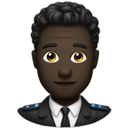 un noir avec un pistoley emoji