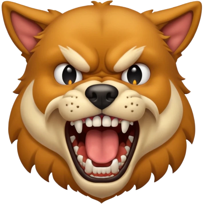 Dog fighting emoji